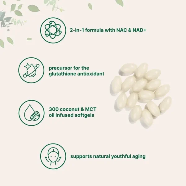 n-a-c_03 NAC 600mg Softgels with NAD+ – Antioxidant & Cellular Health Support