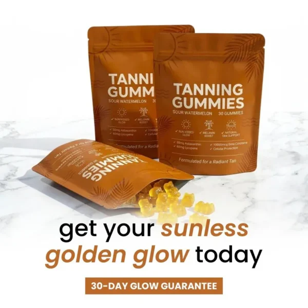 tanning gummis_04 Tanning Gummies with Astaxanthin, Beta Carotene & Lycopene – Beauty & Glow Support